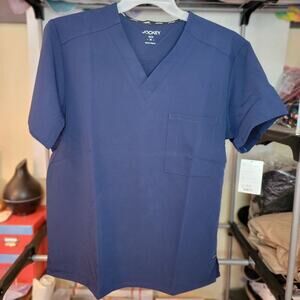 Jockey Scrub Top Unisex SS Navy - Size M NWT